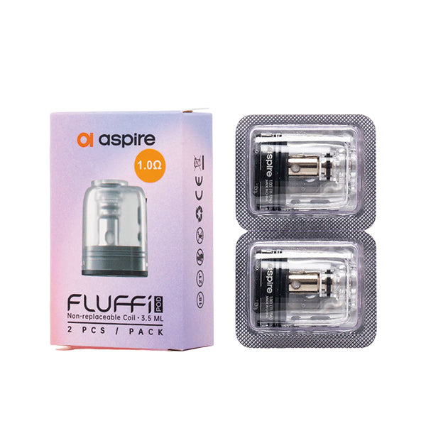 Aspire Fluffi 煙彈 3.5ml 的液體容量,能夠容納更多電子煙油,提供 0.6Ω(14–18W)與 1.0Ω(11–13W)兩種電阻版本的輸出設定供您選擇